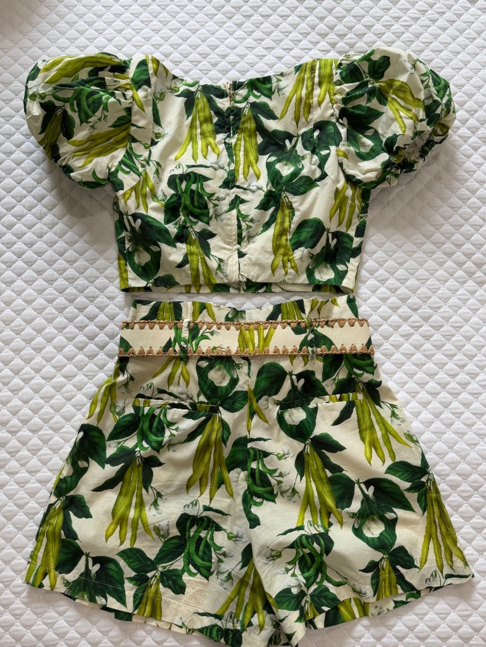 Cara Cara Palmer Floral green tropical  2 pc shorts Set Short Sleeve Sz 2/4 - Picture 3 of 12